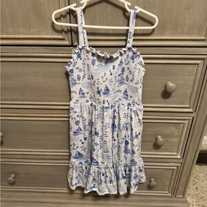 Blue and White Bamboo Coastal Nautical Dress - Play by Little Sleepies